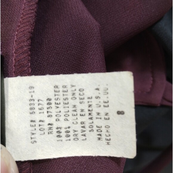 Tailor Dress Women's 8 Black Plum Maxi Stretch Knit Y2K 90s Classic Empire Waist - Picture 7 of 9